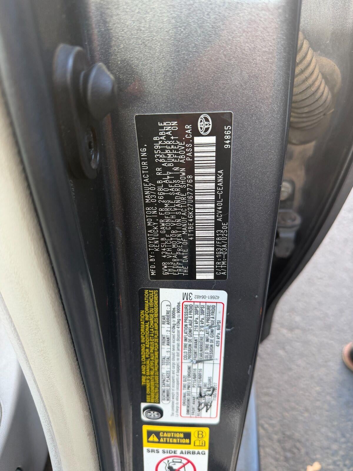 2007 Toyota Camry CE